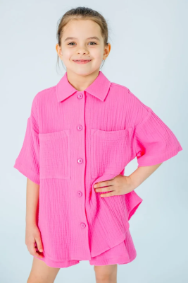 Рубашка для девочки Deloras розовый