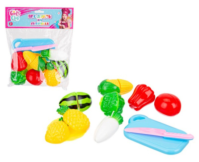 Набор "Продукты Girl's club" на липучках, в/п 25*21*5 см.