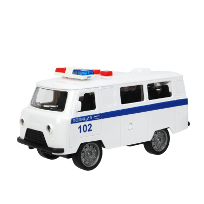 Машина пластик свет-звук ПОЛИЦИЯ 16 см, инерц., кор. Технопарк 
