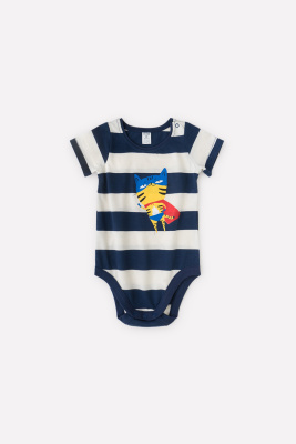 Полукомбинезон для мальчика Crockid темно-синий полоска