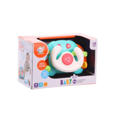 Развивающий игровой центр "Руль", свет. и звук эффекты, 2 цвета в ассортименте, в/к 20,5*10,7*13,2 с