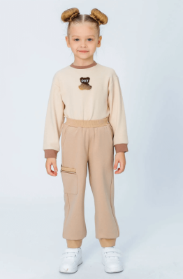 Брюки для девочки Deloras бежевый