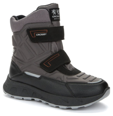 Ботинки для мальчика CROSBY серый/черный