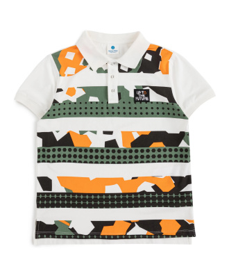 Поло с коротким рукавом для мальчика Button Blue