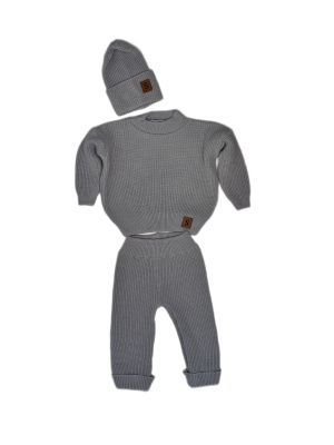 Костюм вязанный Жанна серый