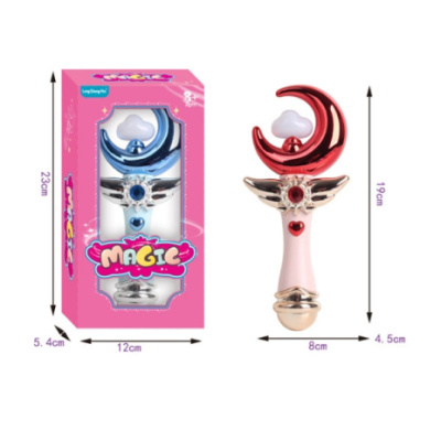 Палочка волшебная на бат., световые эффеты, размер: 19*8*4,5 см, 2 цвета в ассортименте, в/к 12*23*5