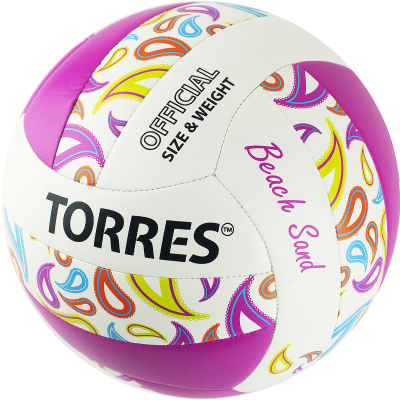 Мяч волейбольный TORRES BEACH SAND PINK, р.5 V32085B,