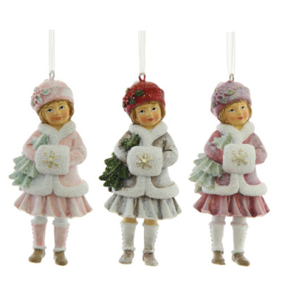 Ёлочное украшение Девочка с муфтой