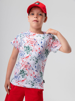 Футболка с коротким рукавом Bodo белый/мультиколор