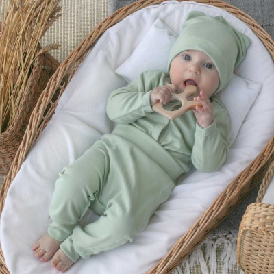 Штанишки KiDi Крошки Горошки зеленый