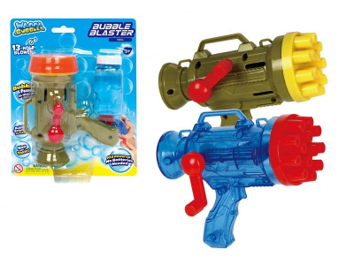 1toy Мы-шарики! игрушка для пускания мыльных пузырей механич. бластер 13 стволов, 50 мл, блистер, зе