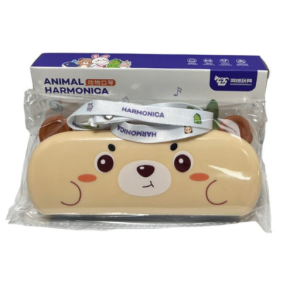 Гармошка губная "Мишка", в/к 18*9*2,5 см