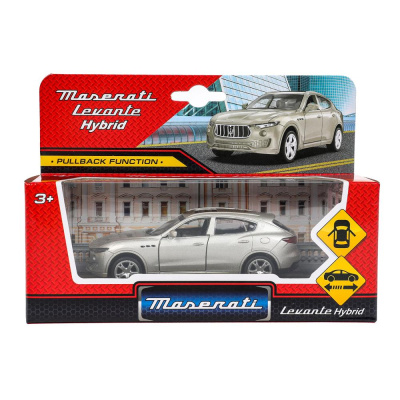 Машина металл maserati levante, 11,5 см,  двери, инерция, серебристый,  кор. Технопарк 