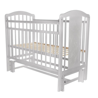 Кровать детская Noli Мишутка маятник универсальный с накладкой Серый PITUSO 