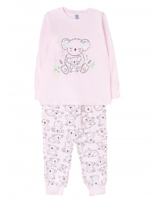 Пижама для девочки Crockid нежно-розовый+забавные коалы