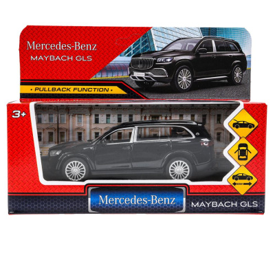 Машина металл MERCEDES-BENZ gls maybach 12см, дв,баг,ин,черный, кор. Технопарк 