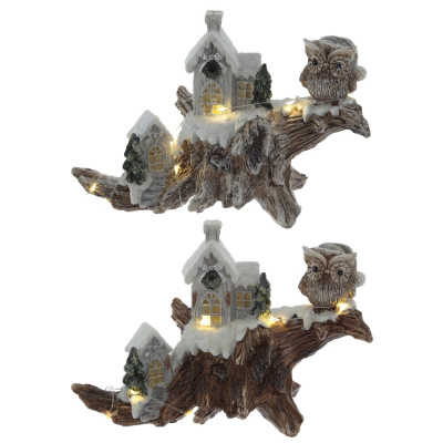 Фигурка с подсветкой Хуторок (LR44x2), L22 W11 H16 см, 2 вида