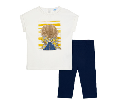 Футболка с коротким рукавом + бриджи для девочек Mayoral