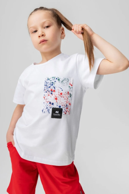 Футболка с коротким рукавом Bodo белый/мультиколор