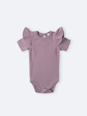 Боди лапша с коротким рукавом и крылышками MIMILASHIK сирень