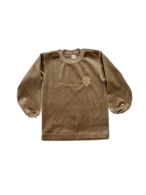 Джемпер Карапуз велюр коричневый