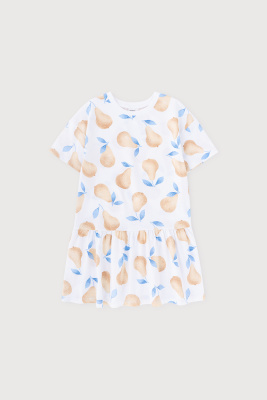 Платье для девочки Crockid белый груши к1282