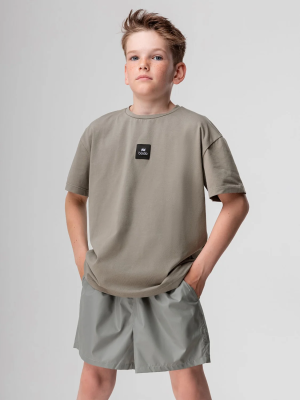 Футболка с коротким рукавом + шорты Bodo серо-зеленый