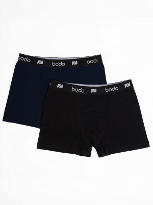 Трусы-боксеры для мальчика Bodo черный/темно-синий