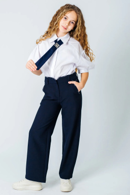 Брюки школьные для девочки Deloras синий