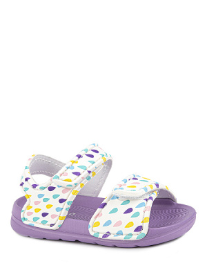 Сандалии для девочки Kapika белый-фиолетовый