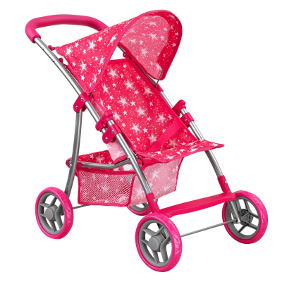 Кукольная коляска Прогулка PITUSO Stars/Pink/Звезды/Розовый (58*33,5*56) (6 шт.в кор.)