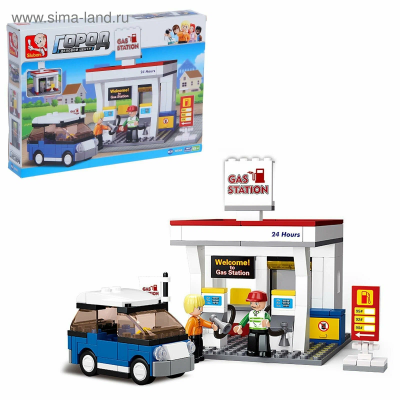 Конструктор Sluban серия Город Жилой район Автозаправка 167 деталей
