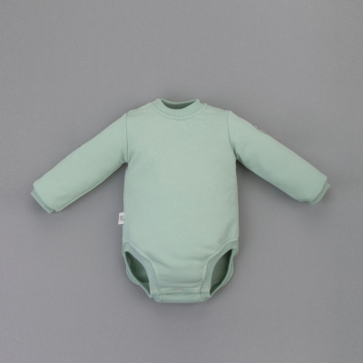 Свитшот боди с длинным рукавом KiDi Кнофлик Лайт футер полынь