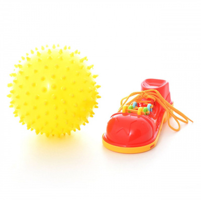 Развивающий набор №1 мяч желтый+ботинок KNOPA