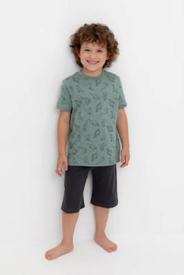 Пижама Crockid дино друзья на полыни графит