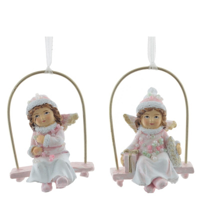 Ёлочное украшение Девочка на качелях, 2 вида