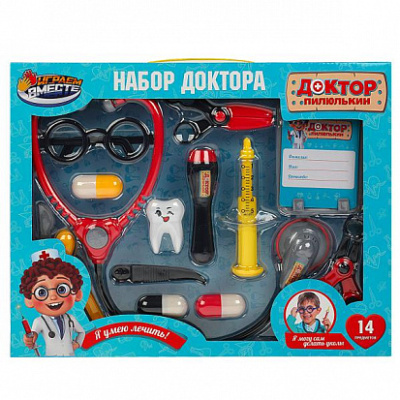 Набор доктора пилюлькин, кор.40*30*5см ИГРАЕМ ВМЕСТЕ 