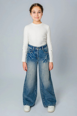 Брюки для девочки Deloras джинсовый