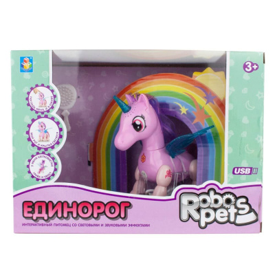 Робо-Единорог розовый 1TOY