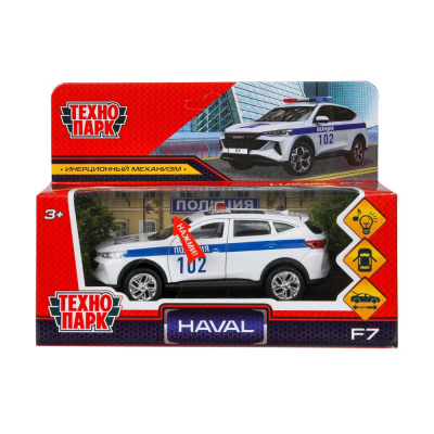 Машина металл haval f7 ПОЛИЦИЯ, 12,5 см, белый Технопарк 