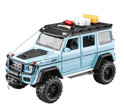 Машинка Mercedes-Benz Brabos Travel голубой, металл, муз. 25см