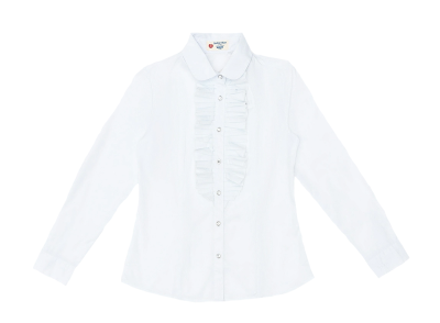 Блузка школьная с длинным рукавом для девочки Button Blue