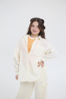 Рубашка для девочки Deloras молочный