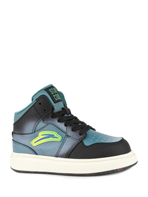 Ботинки для мальчика Kapika черный-зеленый