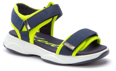 Босоножки для девочек KEDDO синий-салатовый