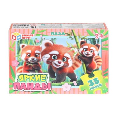 Пазл 35 Макси Яркие панды 4630395054096