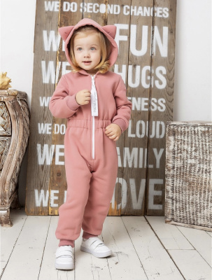 Комбинезон Carrot Счастье внутри пудровый