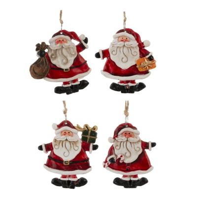 Изделие декоративное подвесное "Дед Мороз", L7,5 W1,5 H8 см, 4в.