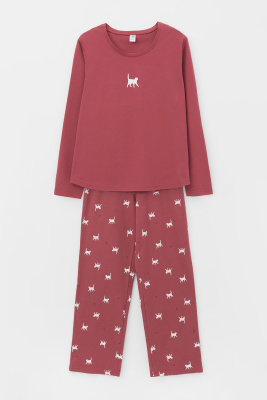 Пижама Crockid шоколадный десерт кошечки 