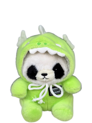 Панда в комбинезоне 24 см зеленый